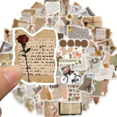 50pcs Brown Skateboard Stickers Waterproof Decals for Refrigerator Notebook Phon