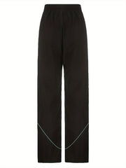Loose Elastic Waist Cargo Pants with Side Pocket