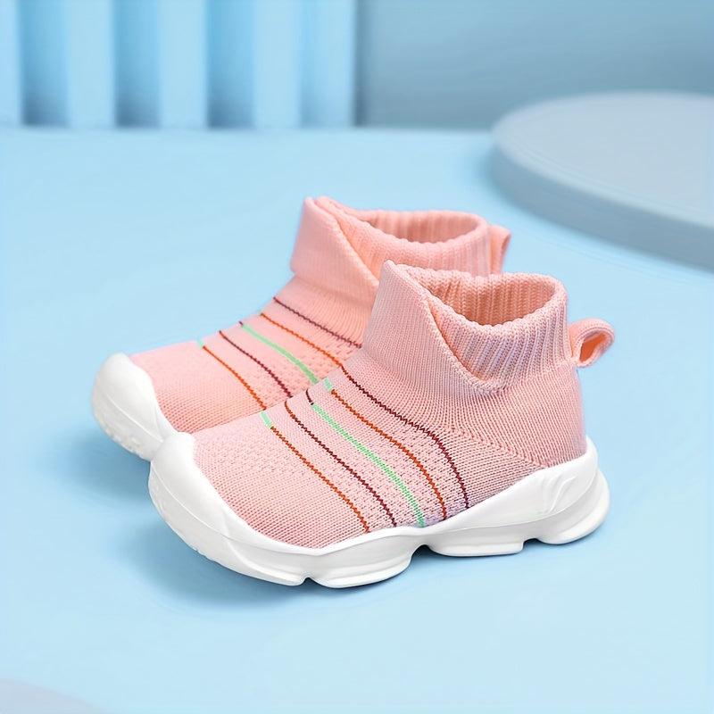 Kids Slip On Sock Shoes Woven Knit Sneakers
