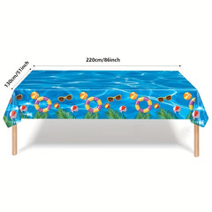 Disposable Pool Tablecloth for Beach Themed Party