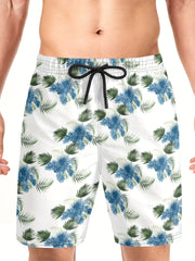 Tropical Quick Dry Mens Swim Trunks for Beach Pool