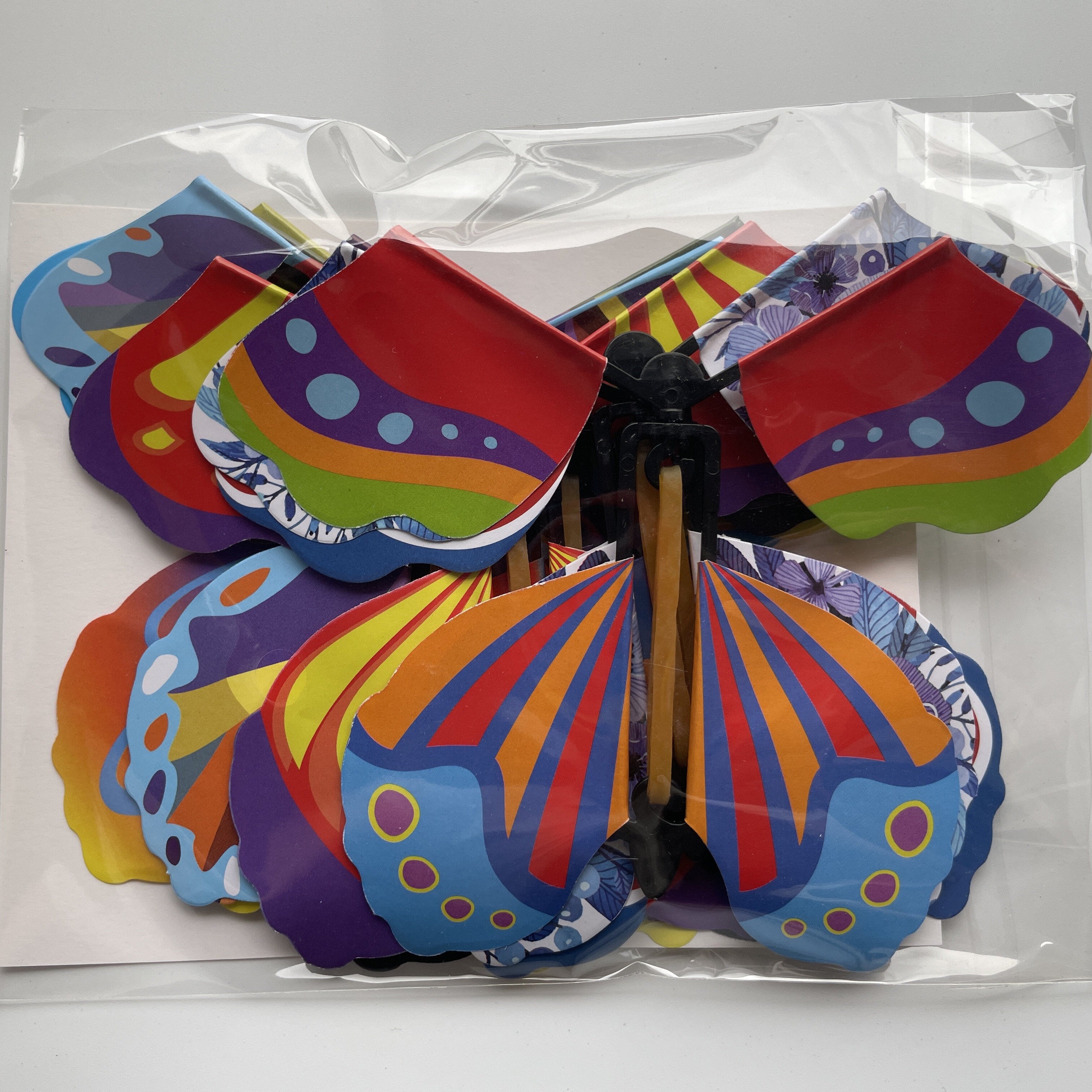 10pcs Magic Surprise Butterflies Leather Band Power Flying Toy Bookmark Gift