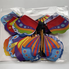 10pcs Magic Surprise Butterflies Leather Band Power Flying Toy Bookmark Gift