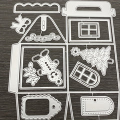 1pc Christmas Box Tree Door Metal Cutting Dies for DIY Scrapbooking Paper Album