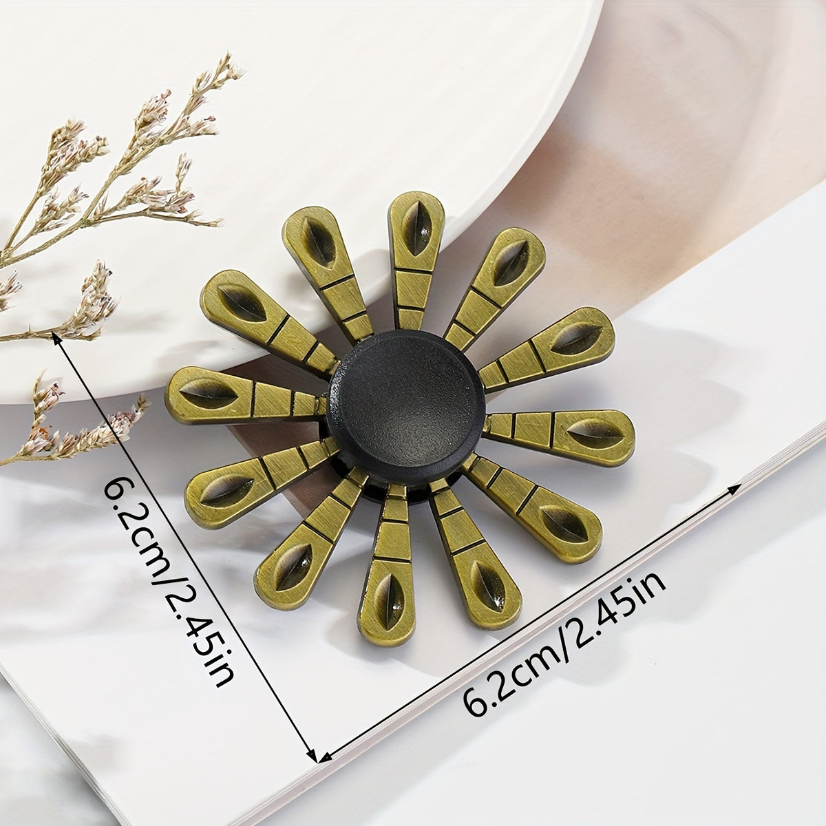 Bronze Finger Spinner Metal Fingertip Spinner Adult Decompression Toy