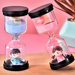 2pcs Couple Hourglass Timer Ornament Creative Gift Craft Home Hourglass