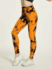 High Waist Tie Dye Leggings Seamless Workout Pants for Women