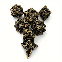 7pcs Hollow Dice Creative Spiral Dice Mini 3D Printing Leaf Dice Game Punishment
