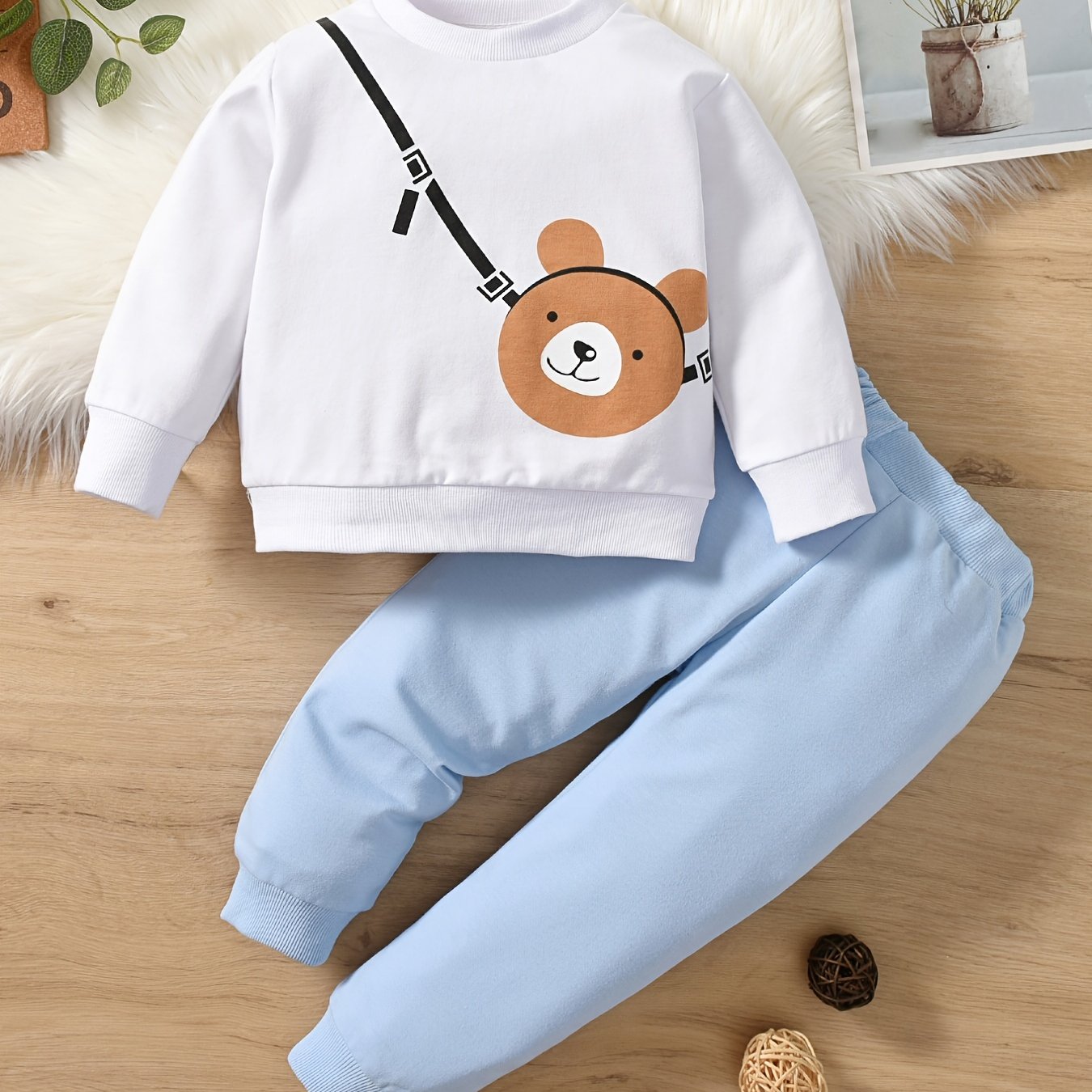 Boys Bear Printed Long Sleeve Set