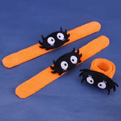 3pcs Halloween Slap Ring Bracelet Funny Spider Pumpkin Pat Ring