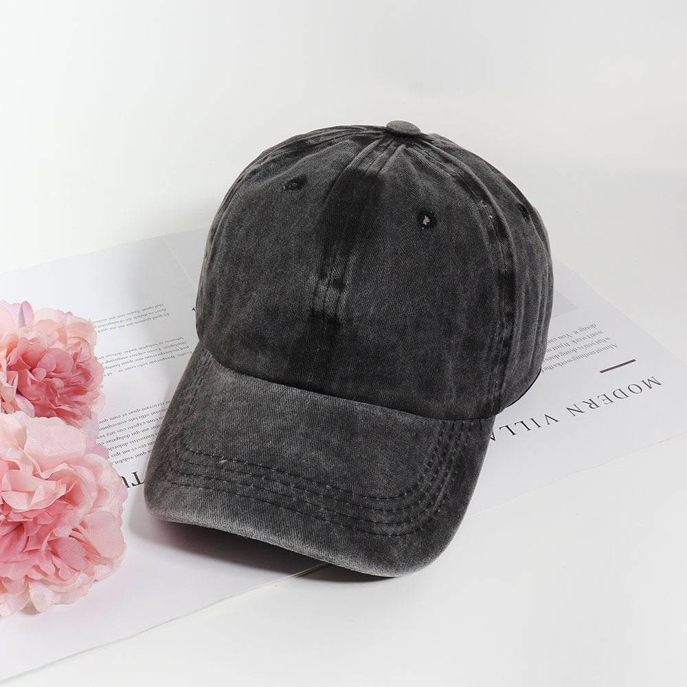 Denim Baseball Cap Vintage Washed Cotton Snapback Hat