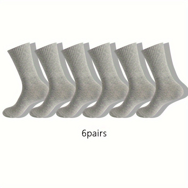 Men's Block Crew Socks - Breathable Comfy Casual Unisex Socks