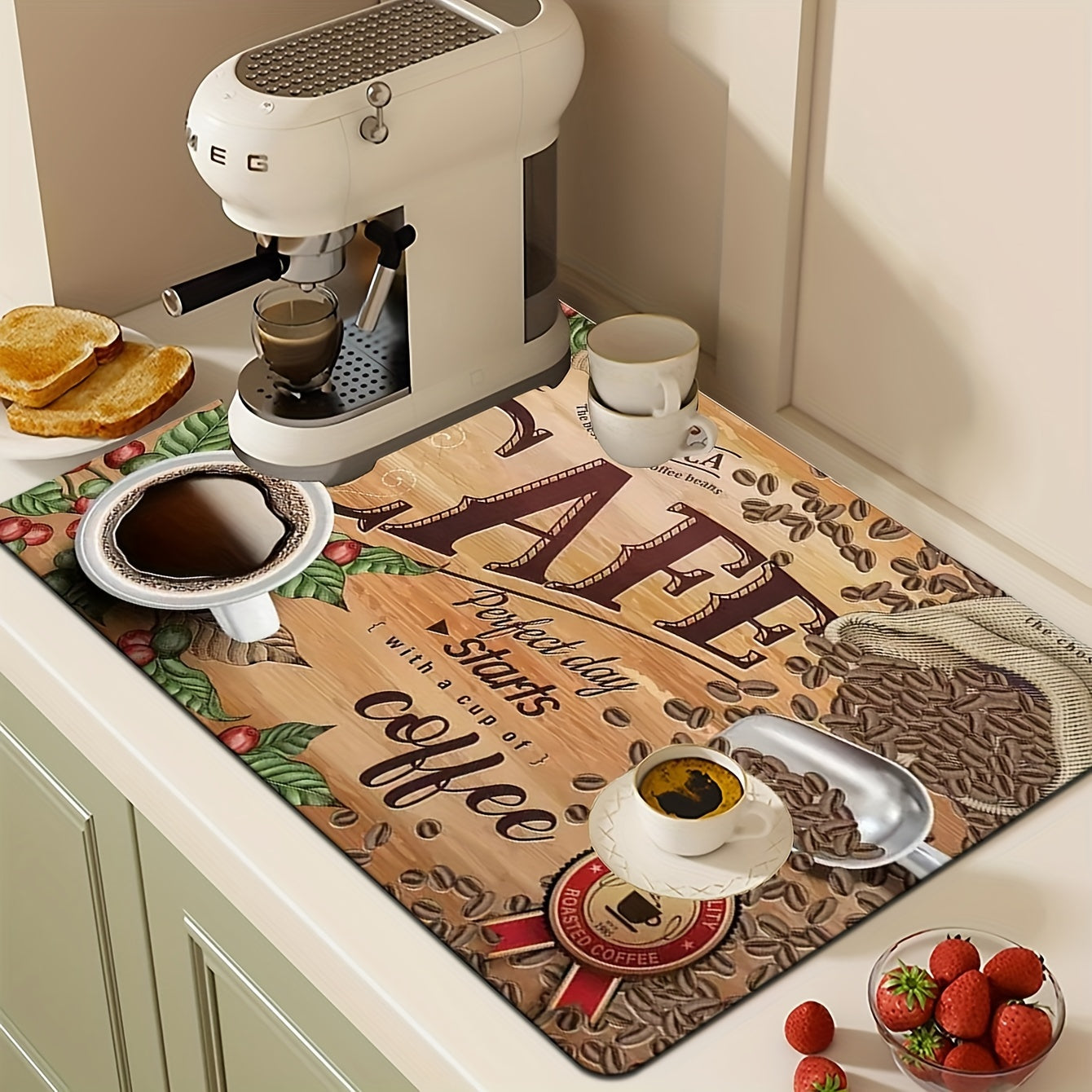 Dish Drying Mat Coffee Machine Diatom Mud Drainage Pad