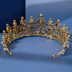 Girl's Vintage Rhinestone Crown Tiara Hair Accessory
