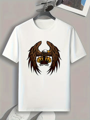 Big Wings Print Men's Graphic T shirt Casual Comfy Tees For Summer