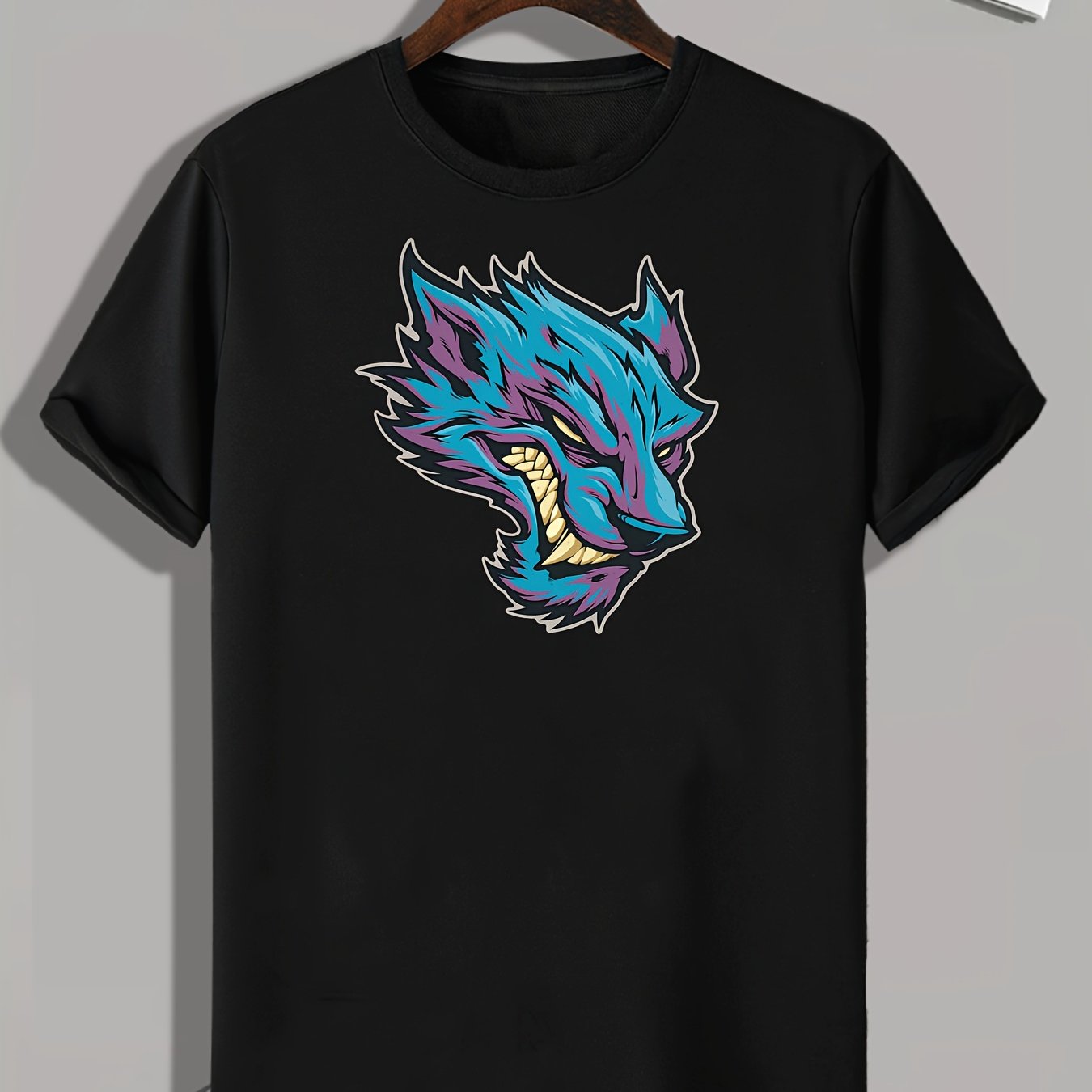 Men's Animal Print Comfy T-Shirt for Outdoor Summer