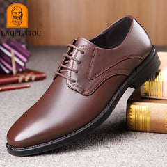 LAORENTOU Men's Leather Formal Derby Lace Up Dress Shoes
