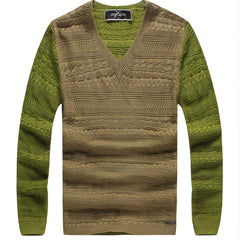 Men's V-neck Cardigan Thin Casual Knitted Pullover Sweater