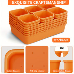 45pcs Plastic Drawer Organizer Set for Kitchen Bedroom Bathroom
