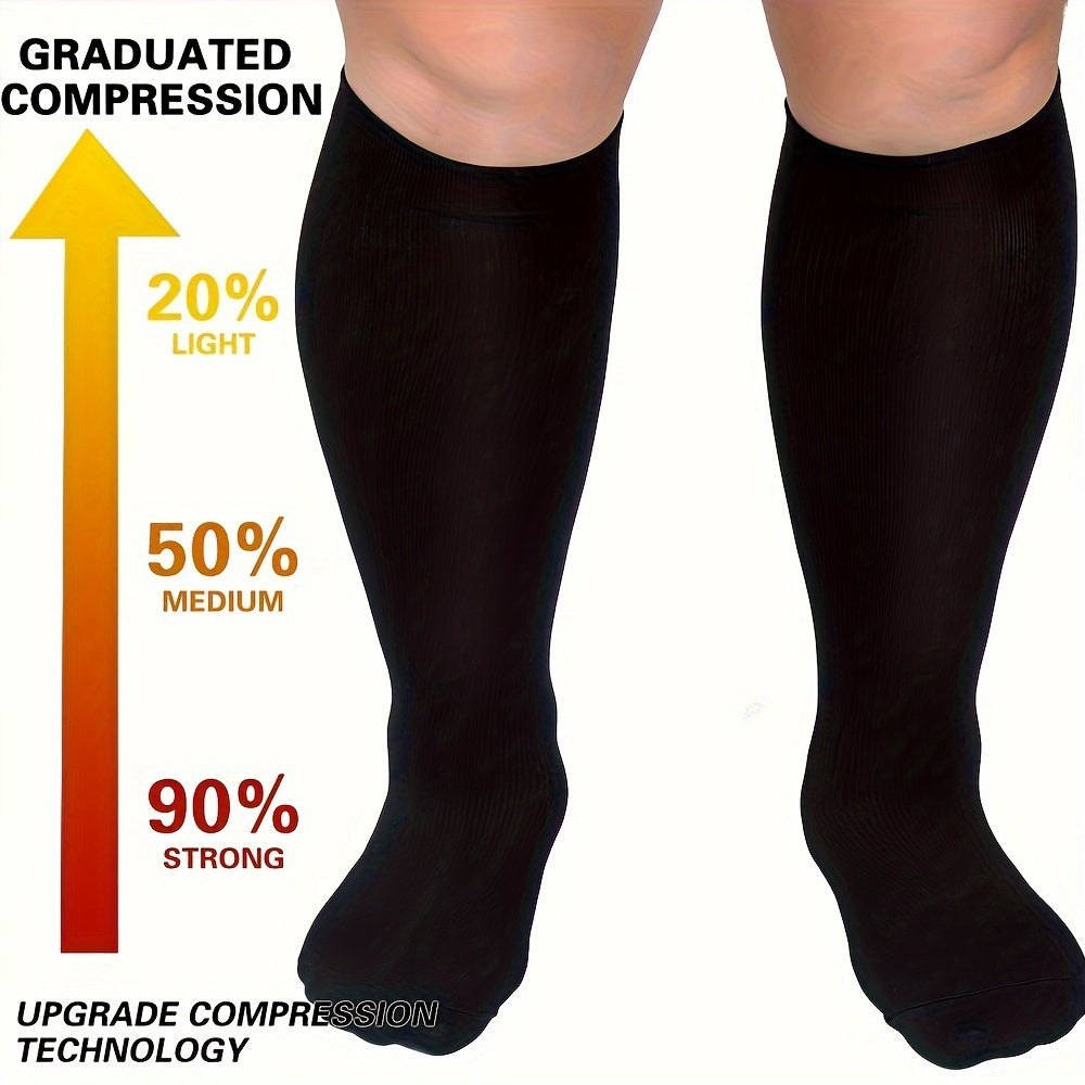 Copper Compression Socks 20-30 MmHg for Plus Size Women & Men
