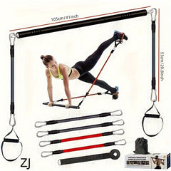 Portable Pilates Bar Kit With Adjustable Resistance Band