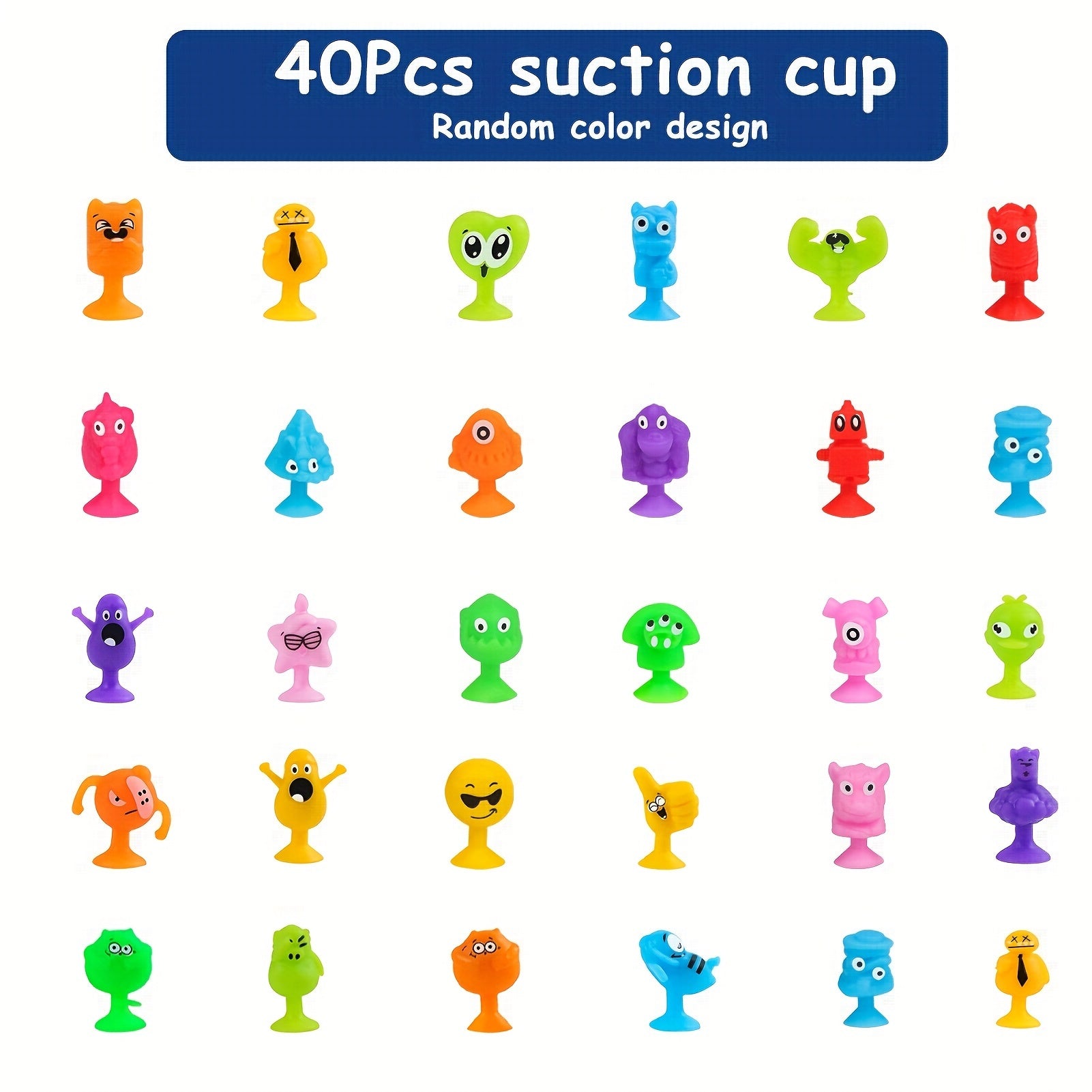 40pcs Suction Cup Mini Monster Toys Party Favors for Halloween Christmas