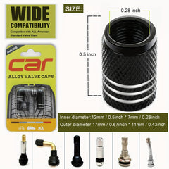 5pcs Aluminum Alloy Bike Valve Caps Alien Pattern Valve Cover