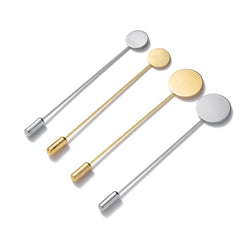 5Pc Pearl Disc Alloy Brooch Pins for DIY Jewelry