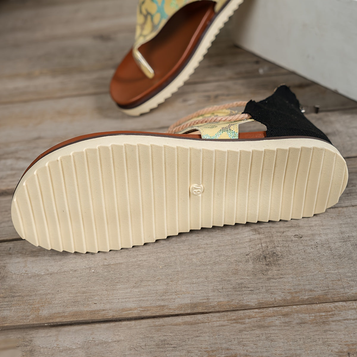 Leopard Print Thong Sandals Comfy Roman Style Vacation Beach Sandals