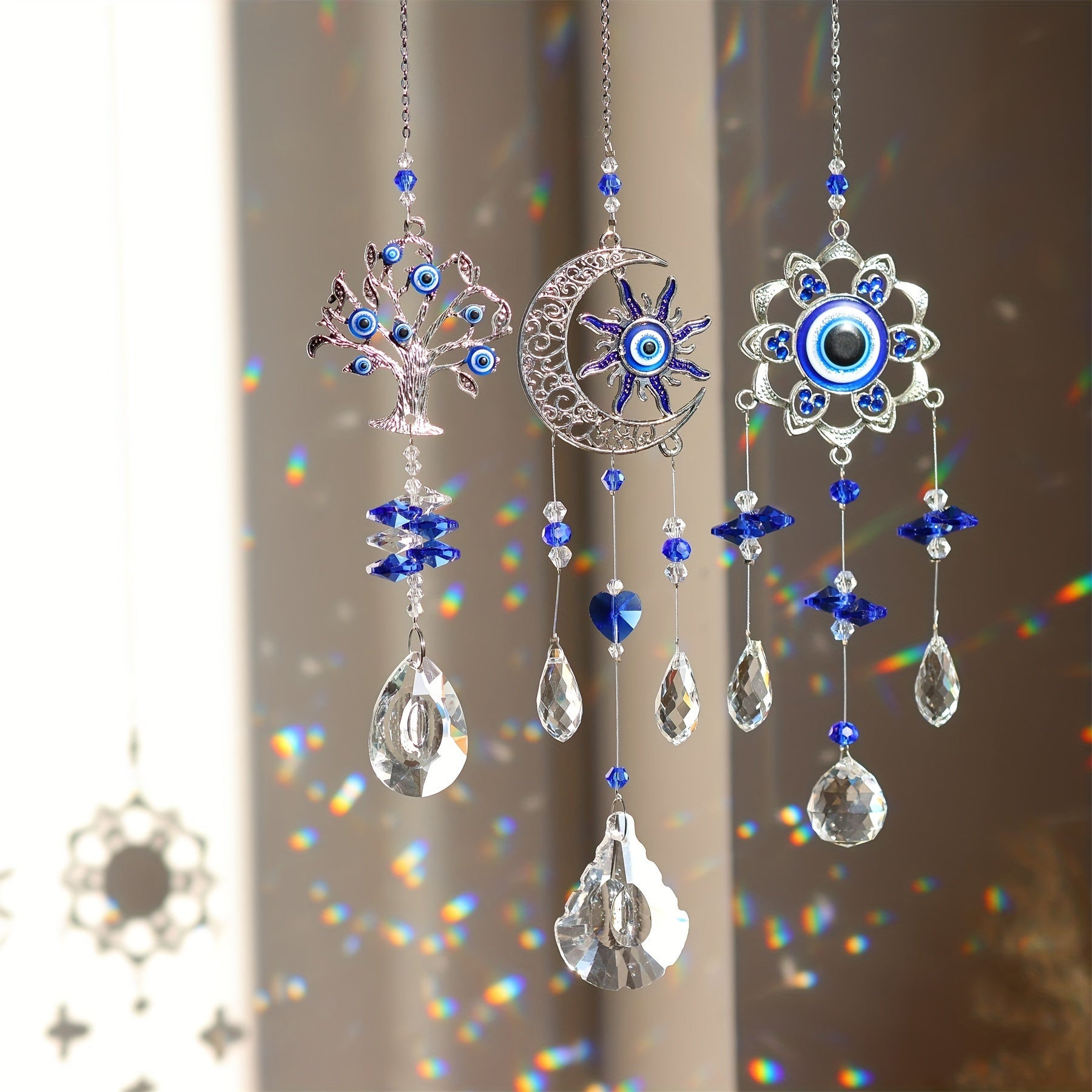 Rainbow Maker Tree Of Life Glass Prism Suncatcher Window Pendant Decor