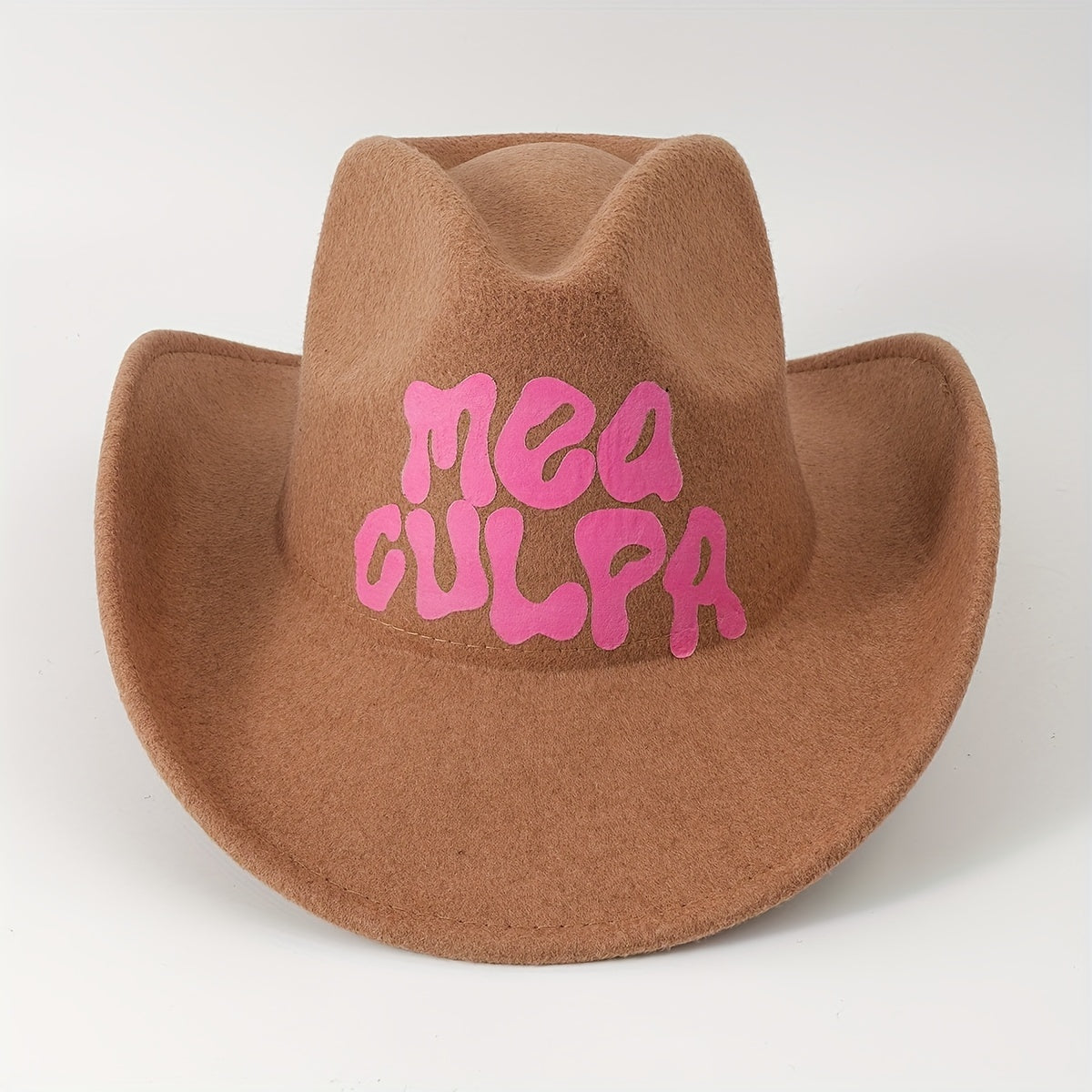 Y2K Cowboy Hat Solid Western Jazz Fedora Cap Rolled Brim Sun Hats