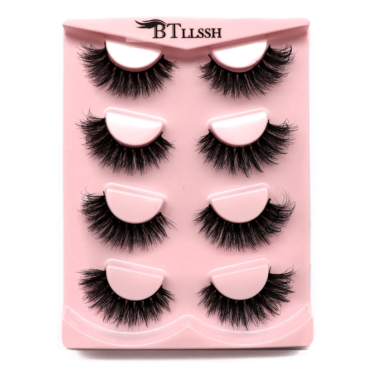4 Pairs Thick Curling 18mm False Eyelashes Daily Volumizing Eye Lashes