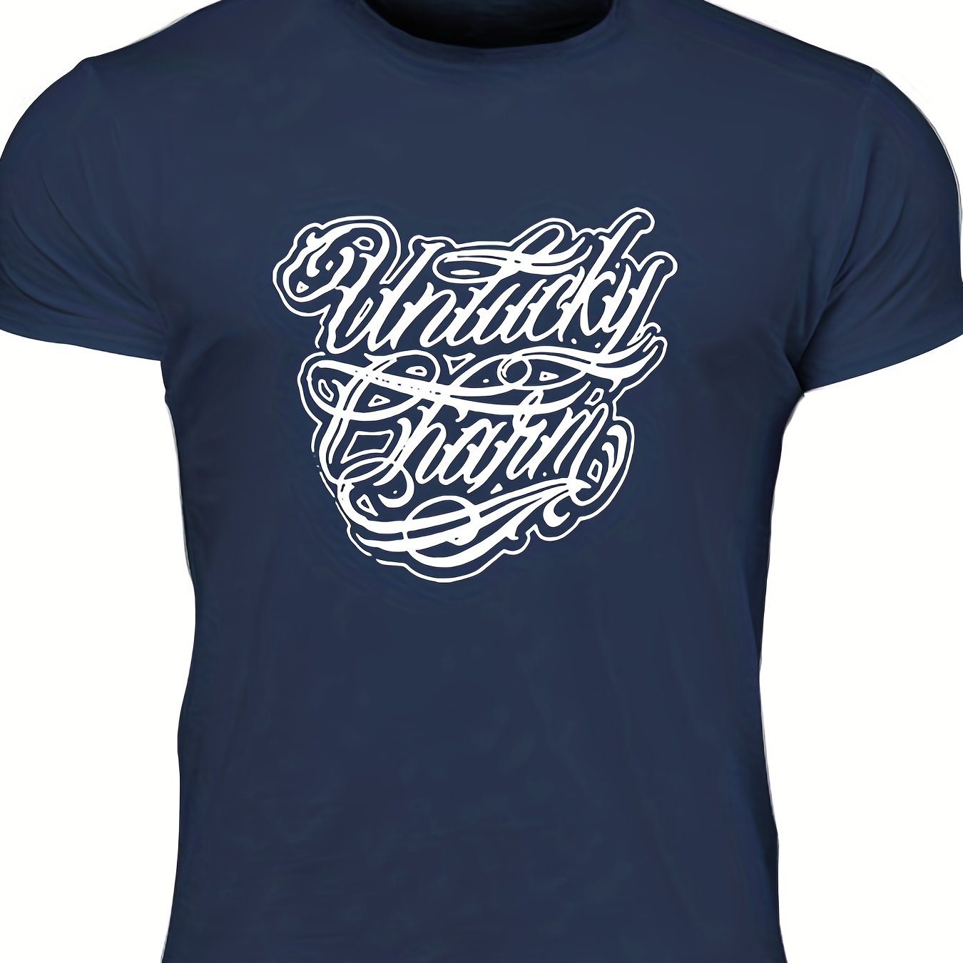 Men's Unlucky Charm Print T-shirt for Summer Outdoor