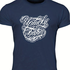 Men's Unlucky Charm Print T-shirt for Summer Outdoor