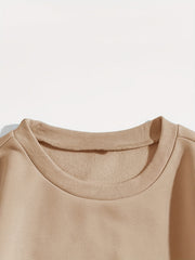 Letter Print Crew Neck Sweatshirt for Women