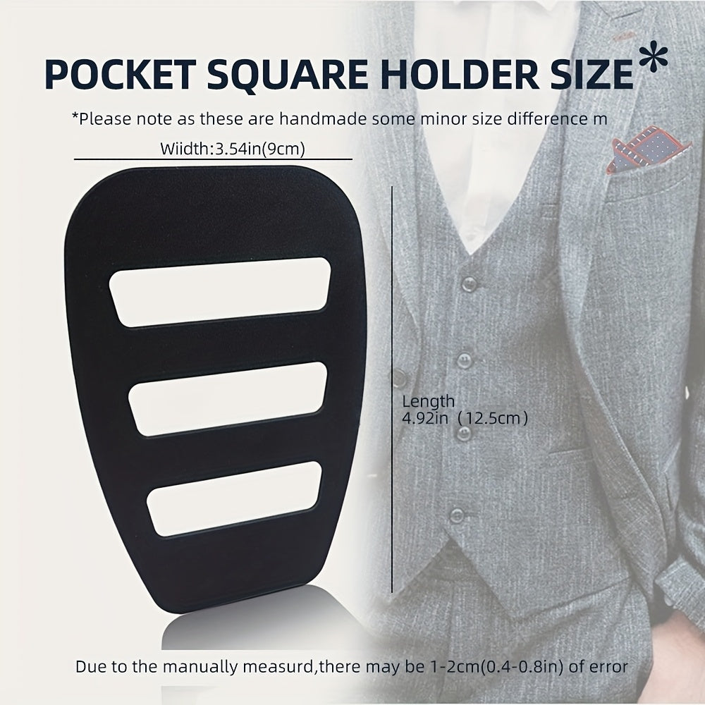 BLOGLANG Men's Pocket Square Holder Organizer Pre Folded Handkerchief Keeper