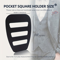 BLOGLANG Men's Pocket Square Holder Organizer Pre Folded Handkerchief Keeper