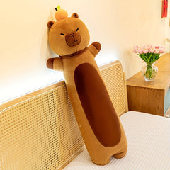 Capybara Plush Toy Soft Light Brown Stuffed Animal with Expressive Eyes