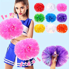2pcs 11.81inch Colorful Cheering Poms Handheld Props Dancing Supplies
