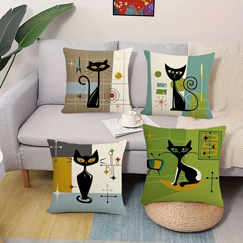 Cat Decorative Throw Pillowcase 44x96cm Cartoon Cat Home Room Bedroom Decoration
