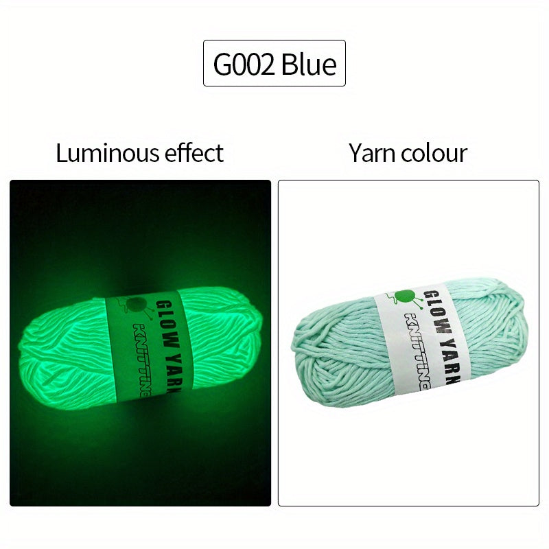 2pcs Glow In Dark Yarn Polyester Luminous Soft Perfect DIY Knitting Crocheting