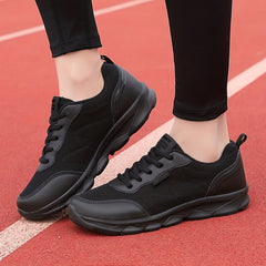 Mesh Non Slip Work Shoes for Women Soft Sole Lace Up Running Sports Shoes