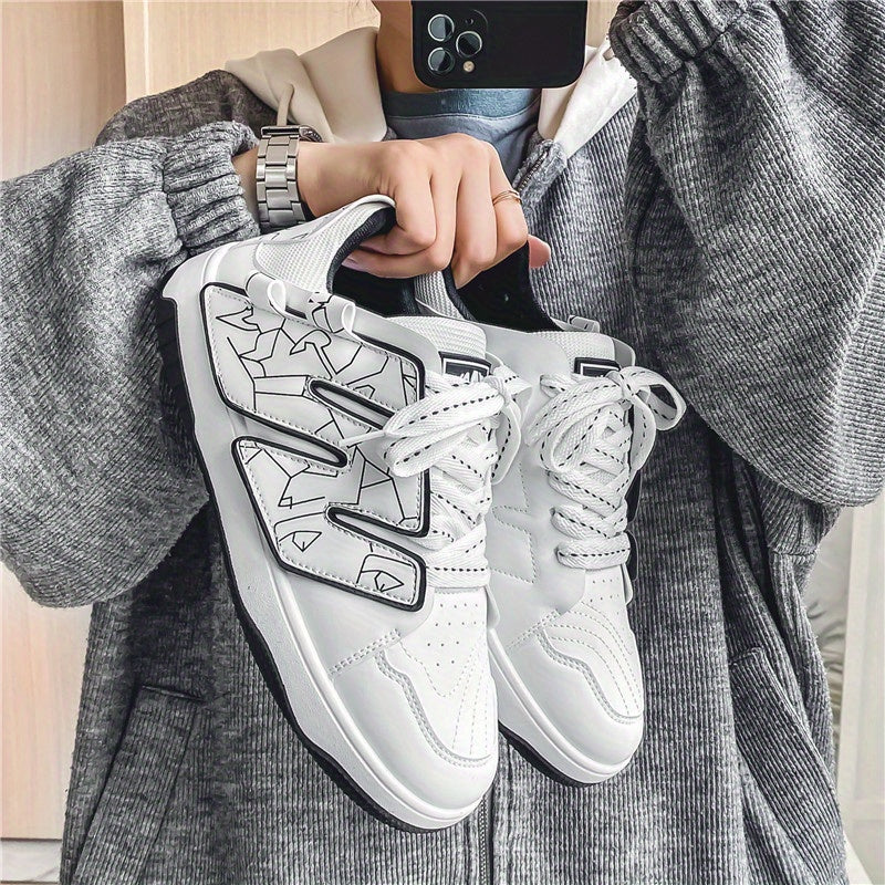 Men's Lace up Athletic Sneakers Skate Shoes