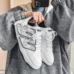 Men's Lace up Athletic Sneakers Skate Shoes