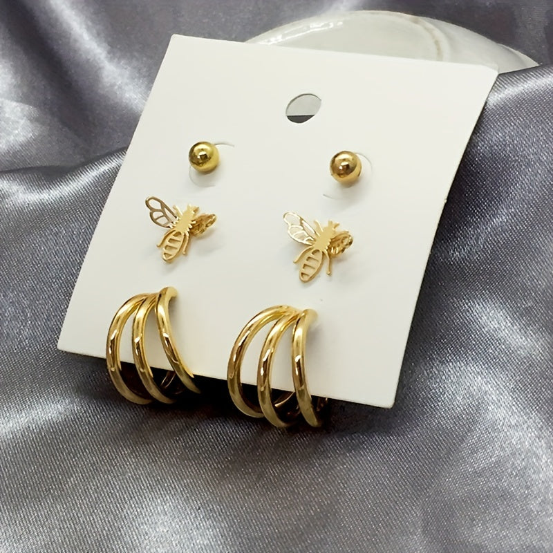 Sweet Bee Earring For Girls Ear Jewelry