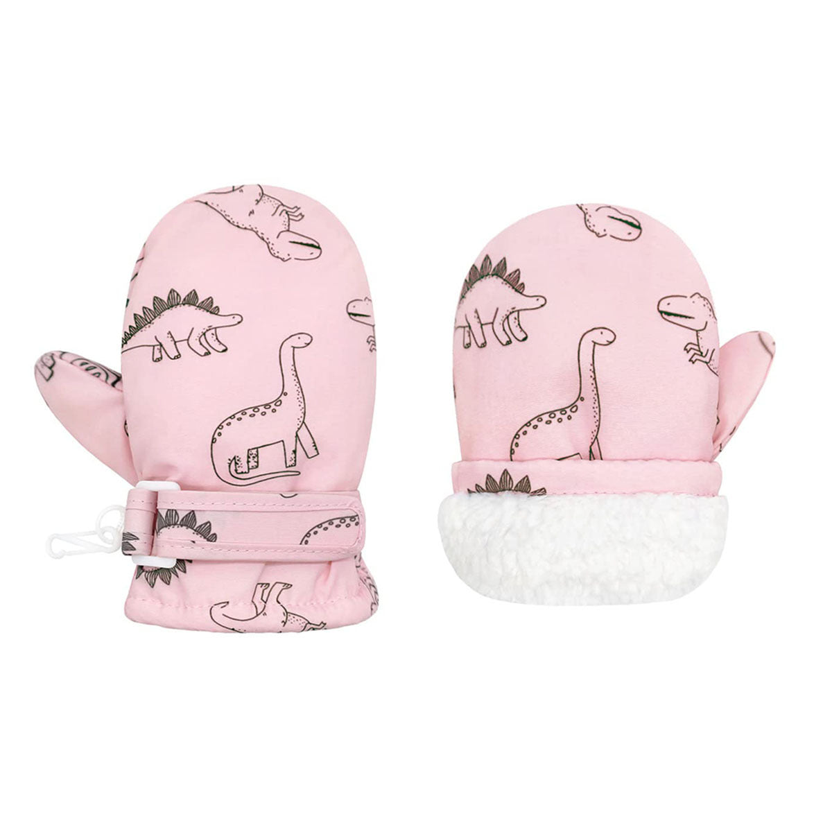 Kids Ski Gloves Cartoon Print Waterproof Warm Gloves
