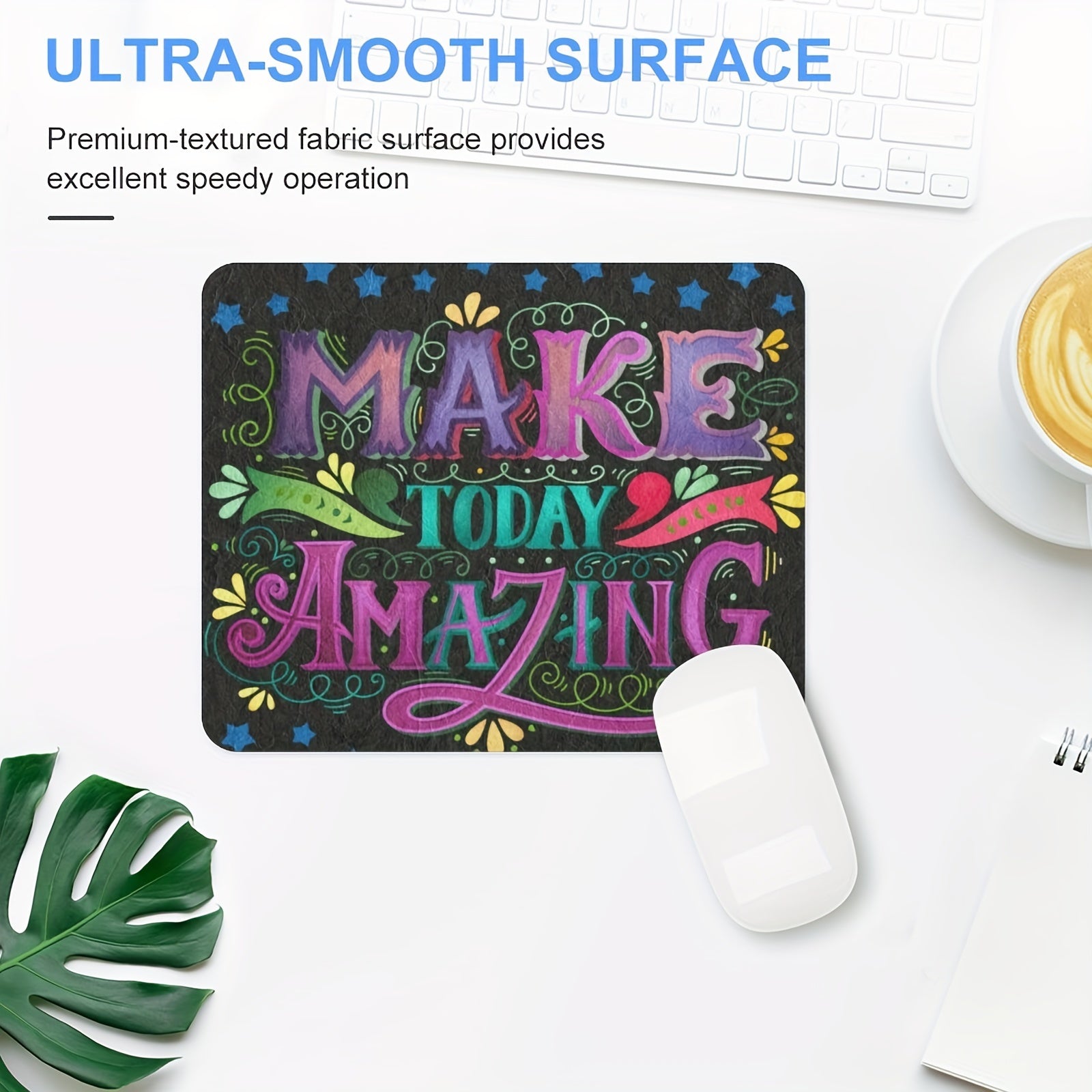 Gaming Mouse Pad Non-Slip Rubber Base Waterproof for Computer Laptop Office Home