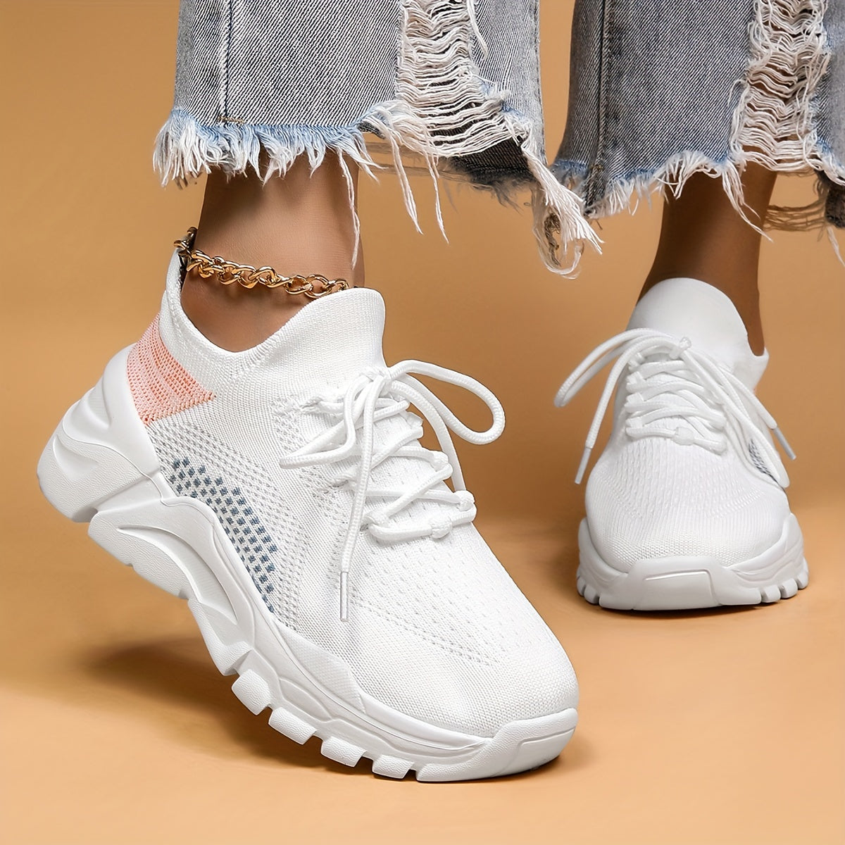 Women's Mesh Breathable Sports Shoes Lightweight Walking Shoe