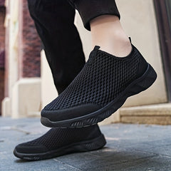 Men's Mesh Hollow Out Sneakers Slip On Walking Shoes