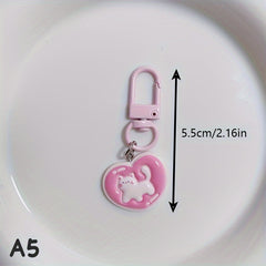 Animal Mini Keychain Pendant Rabbit Cat Keyring Earphone Case Decoration